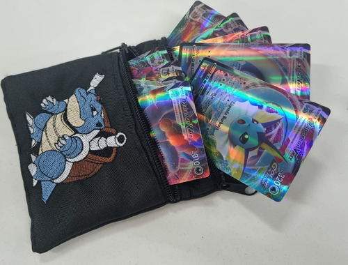 Pokemon Super Lote 50 Cartas Gx Vmax  Español + Porta Mazo