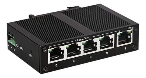 Conmutador Ethernet Hub De Red 10/100mbps Din Rail 1gbps