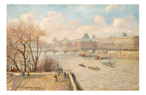 Tela Canvas P/ Quadro Pissarro Museu Louvre Paris 114x75