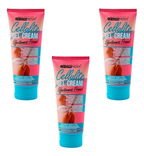 Crema Reafirmante De Gluteos  Reduce Celulitis Pack 3 Unid