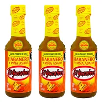 Comprar 3 Salsas Habanero Y Piña Asada El Yucateco 120ml C\u002Fu