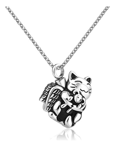 Lovelycharms - Collar Con Urna De Gato Para Cenizas, Colgant