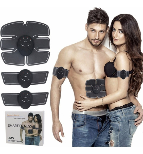 Kit Estimulador Muscular Smart Fitness Pro Ems Electrodos