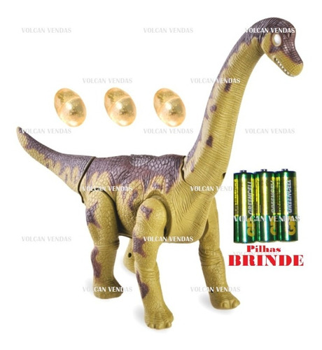 Dinossauro Brachiosaurus Bom Jurassic Eletrônico Bota Ovos