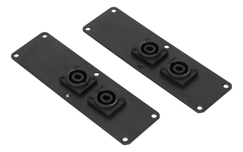 Conector De Altavoz Jack Plate Metal Dual Con 2 Conectores D