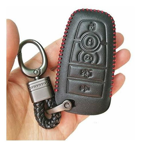 Funda De Piel Para Llaves Color Negro Para Ford Fusion Edge