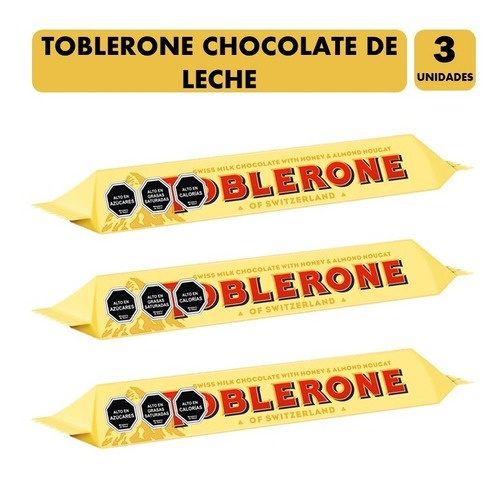 Chocolate De Leche Toblerone - Pack De 3 Unidades De 50g C/u