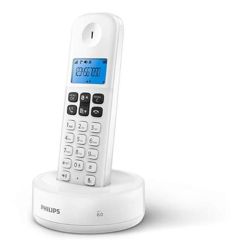 Teléfono Philips   D-1311w Inalambrico, Blanco