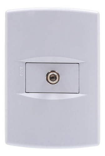 Imagen 1 de 6 de Llave De Luz Sica - Toma Para Tv - Blanca - Iram