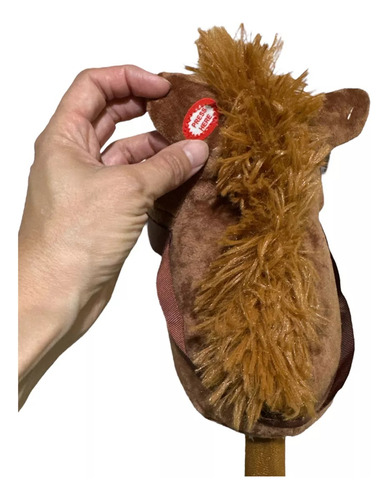 Caballito Unicornio Con Palo Realista Con Sonidos De Galope Marrón