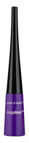 Delineador Líquido Ojos Wet N Wild Megaliner Liquid Eyeliner Color 874a Electric Purple Efecto Mate