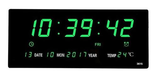 Reloj Calendario Digital Led De Pared