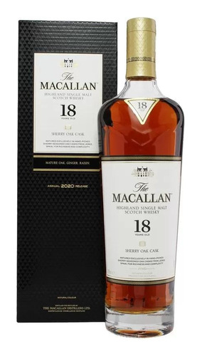 Whisky Macallan 18 Anos Sherry Oak Cask 2020 700 Ml