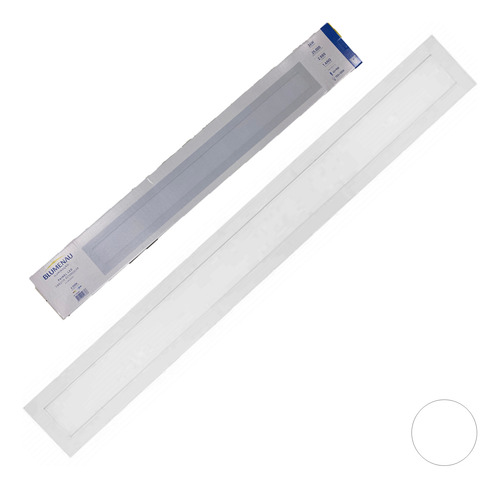 Kit 5 Plafon Retangular Embutir 15x120 36w Branco Frio 6500k