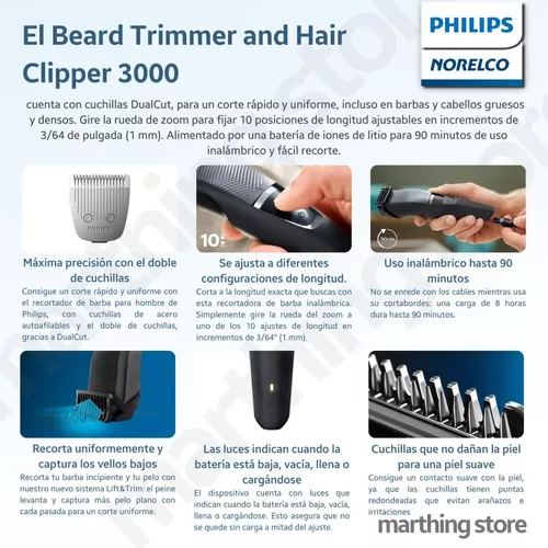Maquina Rasuradora Para Barba Philips Norelco Trimmer