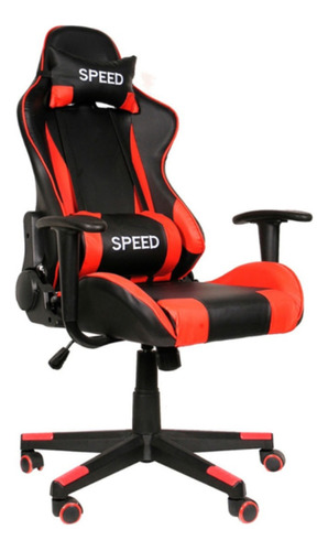 Silla Butaca Para Escritorio Ergonómica Gamer - Goodplay Color Rojo Material del tapizado Cuero sintético