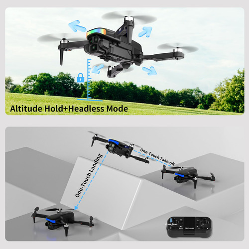 Drone F417 Con Cámara 1080p Luz Led Rgb Mini Quadcopter F417