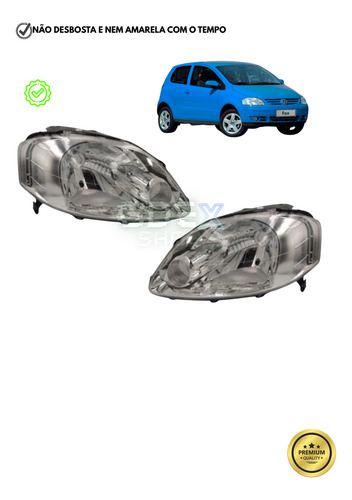 Par Farol Fox Crossfox Foco Simples 2004 2005 2006 2007