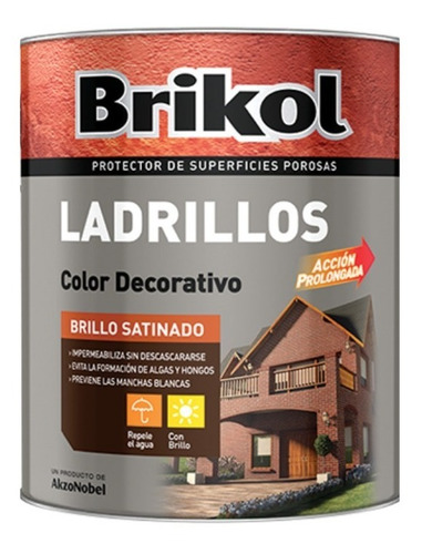 Impermeabilizante Brikol Ladrillos Color Decorativo X 1 Lts