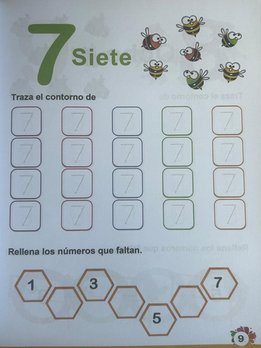 Libro Interactivo Infantil Actividad Números Primarios Españ