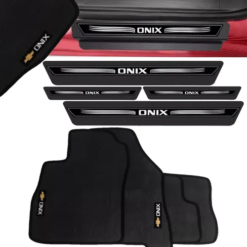 comprar Kit Tapete Onix 2013 2014 2015 2016 2017 2018 2019 2020 + Jogo Soleira Protetora Porta