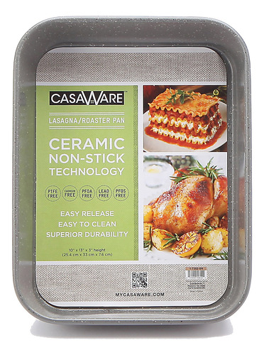 Sartén Antiadherente Para Lasaña/asador Casaware, Con Revest