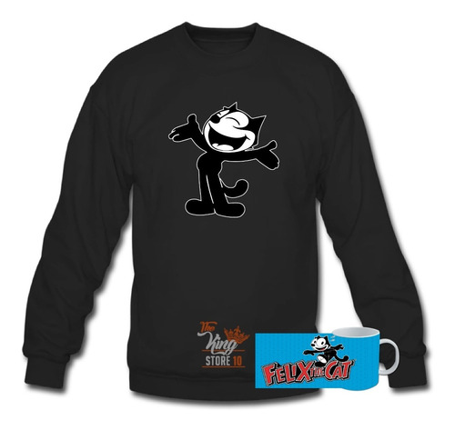 Poleron Polo + Taza, El Gato Felix, Mlb, Xxxl, Dibujos Animados, Felix The Cat/ The King Store 10