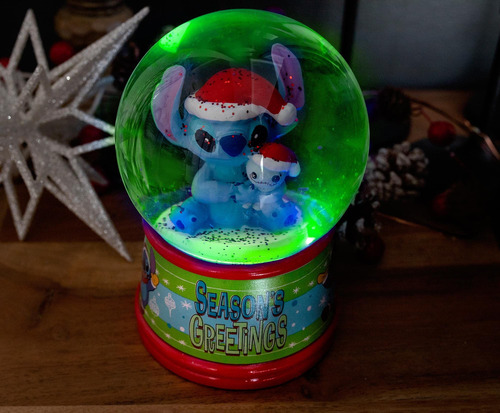 Snow Globe Disney Lilo & Stitch Season's Greetings Ligh-up