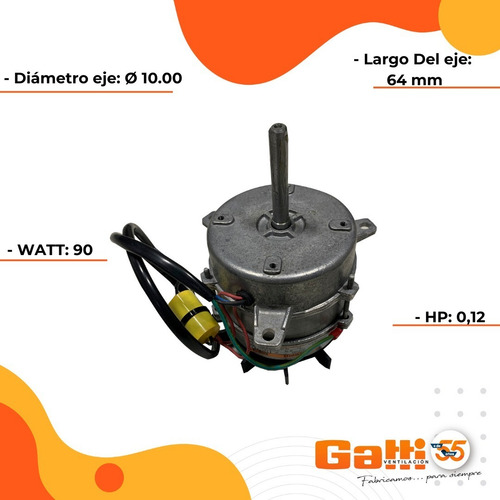 Imagen 6 de 9 de Motor Para Extractor De Cocina Modelo Campanita 150 - Gatti