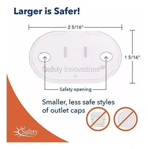 Safety Innovations, Tapa de seguridad de salida definitiva, enchufes de  salida a prueba de bebés, cubiertas de salida eléctrica de seguridad para