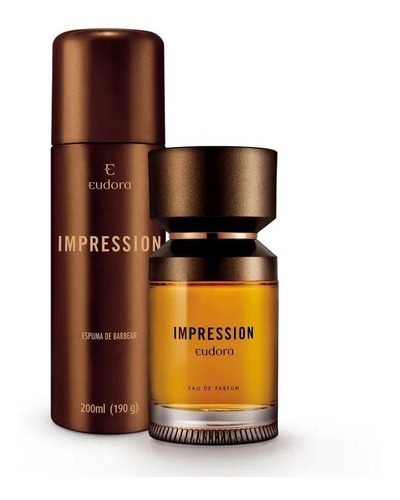 Kit Impression Edp Perfume Masculino Eudora 100ml + Espuma D
