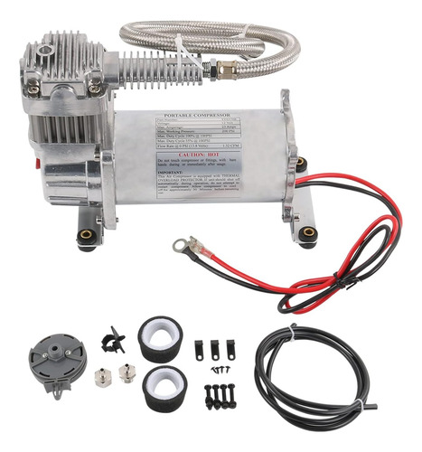 Dicmic Compresor De Aire De Cromo De 12v 444c 200 Psi Para A
