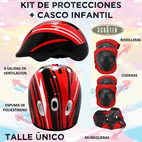 Imagen 3 de 9 de Patines Extensibles Scooter Artistico + Casco + Protecciones