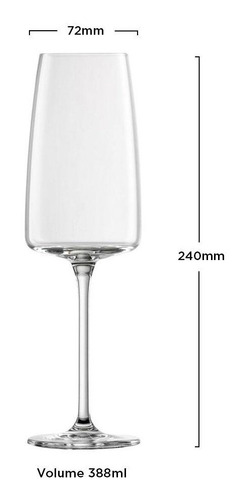 Set de 6 copas de champán de cristal Sensa, 388ml, Schott Zwiesel Tritan Crystal Color