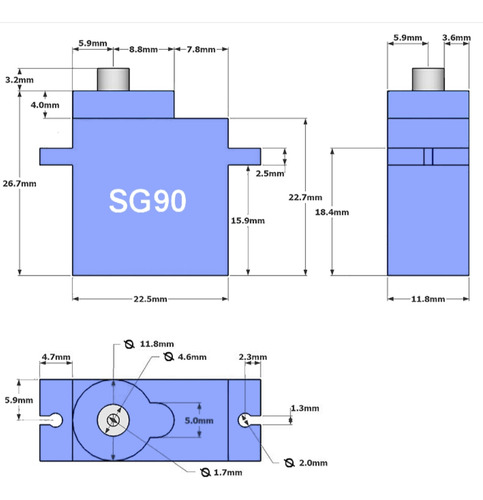 Tower Pro Sg90 9g Micro Servomotor Arduino