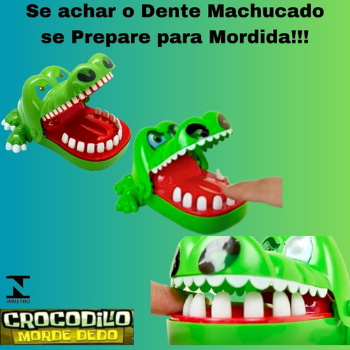 Jogo Jacare Morde Dedo Brinquedo Infantil Dente Crocodilo