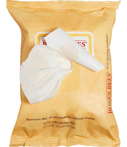 Imagen 2 de 4 de Toallitas Desmaquillantes Burt's Bees Té Blanco 30 Un