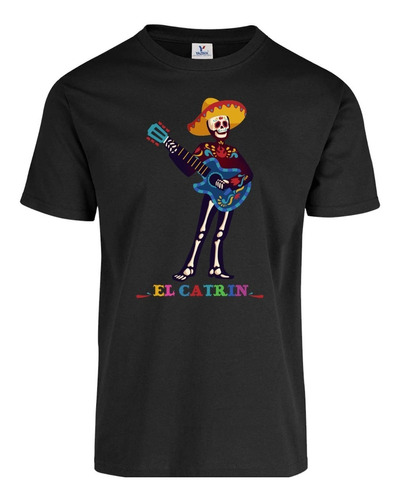 Playera Día De Muertos Catrín Catrina Con Nombre 1pz