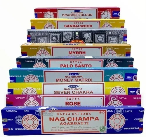 Incenso Premium Satya Nag Champa O Seu Aroma Cx.15g Fragrância Super Hit