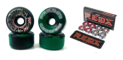 Rodas Narina 60mm 97a+rolamentos Bones Reds