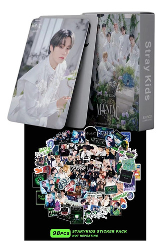 Stray Kids (55 Photocard + Sticker) Kit Pegatina + Lomocard