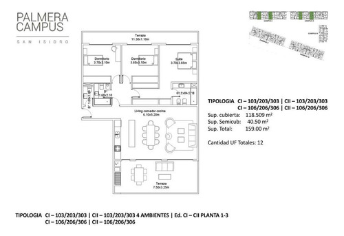 Venta Palmera Campus 4 Amb. Desarrollo San Isidro