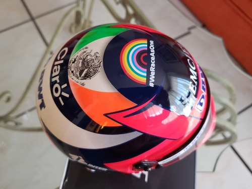 Sergio Pérez Mini Casco Bell Esc 1/2 Racing Point Año 2020 Rojo Y Negro (Usado)