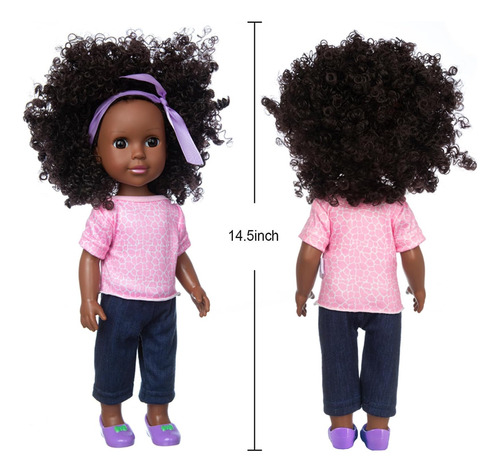Ecore Fun Boneca Preta De 14,5 Polegadas Boneca Bebê Menina