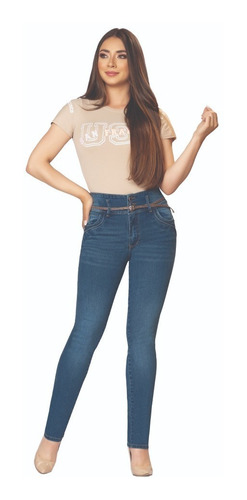 Imagen 1 de 2 de Jean Plus Size Bota Recta Gran Jeans Ref:19012127