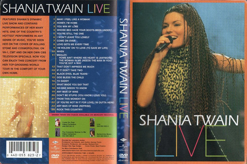 Dvd Shania Twain - Live (1999)