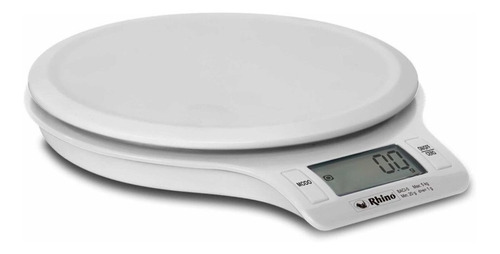 Báscula de cocina digital Rhino BACI-5 pesa hasta 5kg blanca