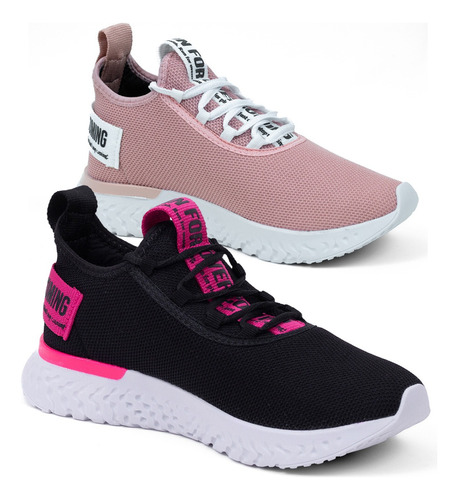 Kit 2 Pares Tenis Ultra Leve Feminino Envio Imediato Com Nf