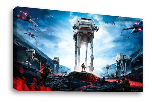 Cuadro Decorativo Canvas Moderno Star Wars Naves