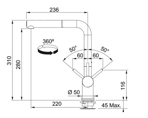 Imagen 8 de 10 de Grifo Cocina Rociador Extensible Franke Active Plus Doccia